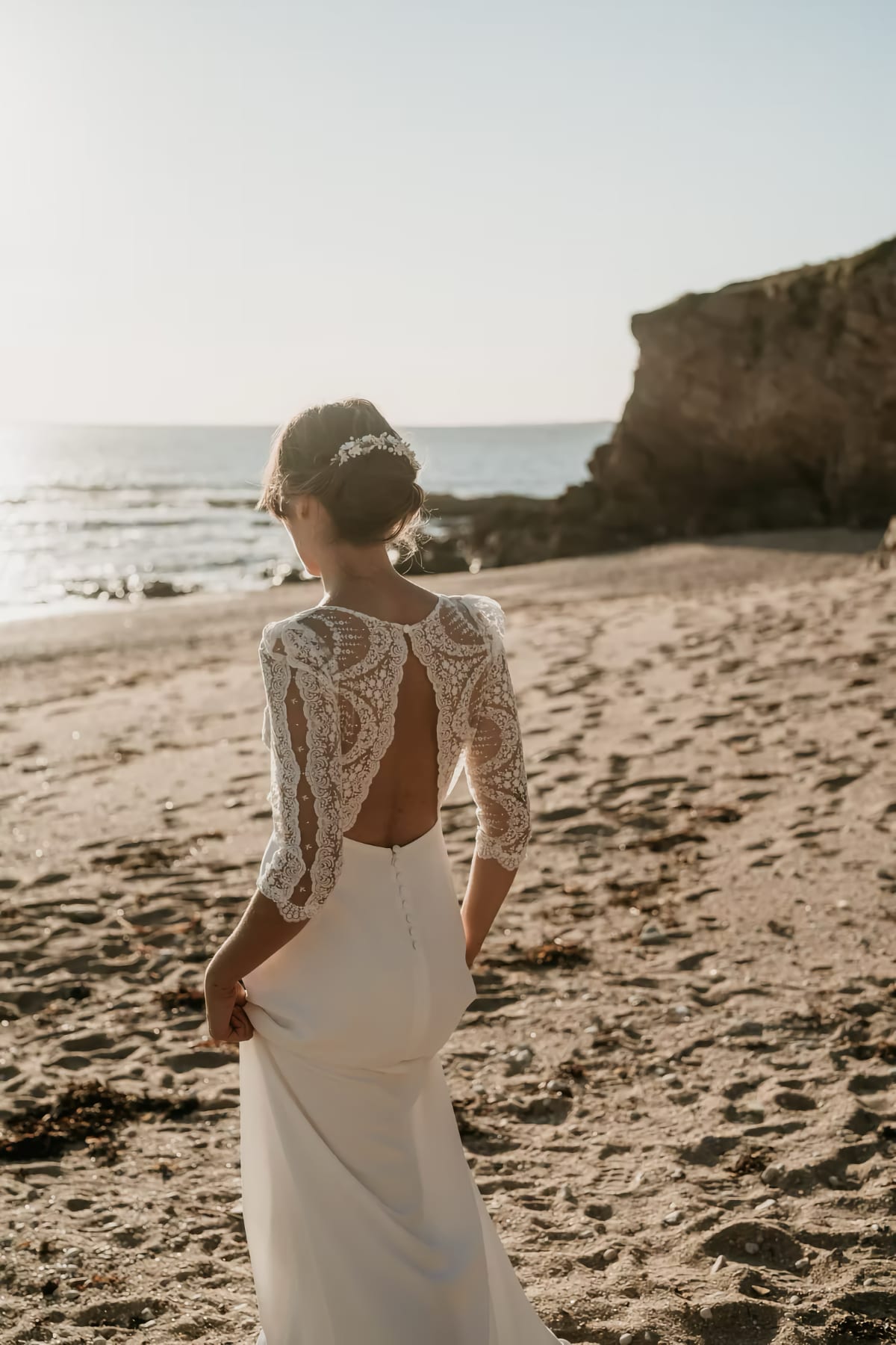 robe de mariée Claudine création disponible chez Melody Nelson à Erpent, Namur, Belgique