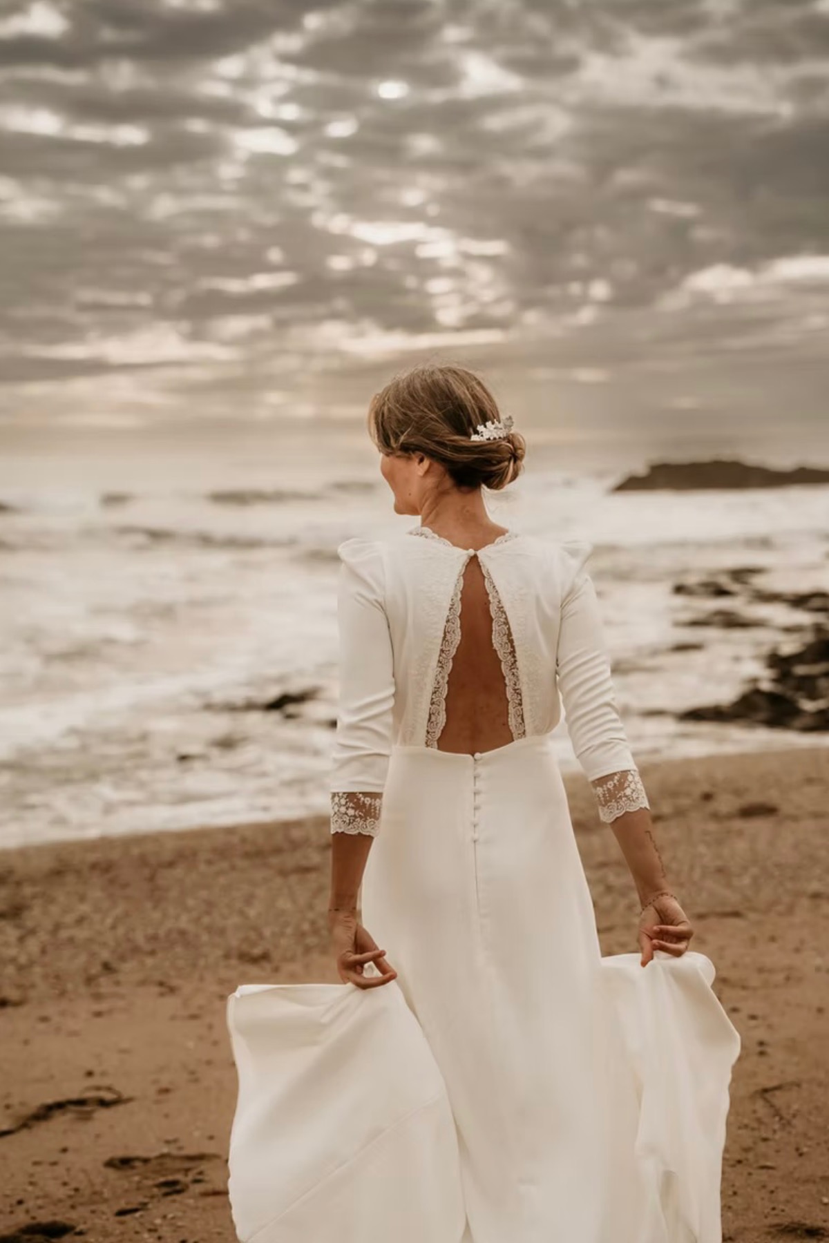 robe de mariée Claudine création disponible chez Melody Nelson à Erpent, Namur, Belgique